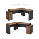 Ver imagem 3 de Mesa de Escritório em L Pedestal Diretor 165x70cm Executiva com Gaveta, Fechadura e Porta Netmobil