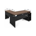 Ver imagem 6 de Mesa de Escritório em L Pedestal Diretor 165x70cm Executiva com Gaveta, Fechadura e Porta Netmobil
