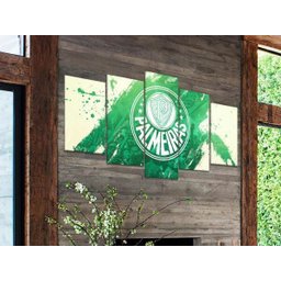 Quadro Decorativo 129X63 Sala Quarto Time Futebol Palmeiras - 4 Quadro Decorativo 129X63 Sala Quarto Time Futebol Palmeiras - 4