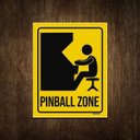Ver imagem 1 de Placa Decorativa - Zona Pinball Zone 27X35