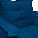 Ver imagem 4 de Kit 2 Poltronas Decorativa Clínica Com Base Giratória de Metal Opala Suede Azul Royal - LM DECOR