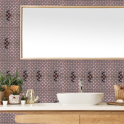 Pastilha Adesiva Vidro Decoração Banheiro Cozinha Dourado Lu0386 Modelo:lu0386 - 3