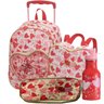 Mochila Coração Pack Me + Lancheira + Squeeze + Estojo Lovely Pacific Vermelho - 1