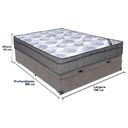 Ver imagem 5 de Cama Box Casal Baú Bege Colchão Ortobom Superpocket Pillow Cinza