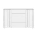Ver imagem 3 de Cômoda Grande 4 Gavetas Estilo Ripado Bella Vivace Desing Sofiticado Branco