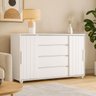 Cômoda Grande 4 Gavetas Estilo Ripado Bella Vivace Desing Sofiticado Branco - 1