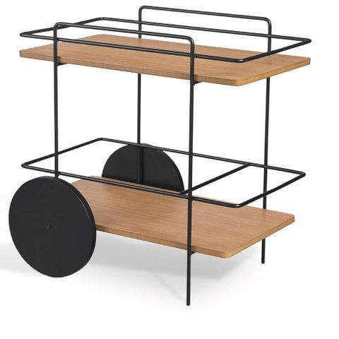 Carrinho Bar Folidoro em Mdf/aço Carbono