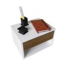 Mesa de Cabeceira Suspenso com Gaveta Marron Madeira MDF - 3