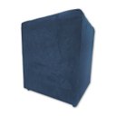 Ver imagem 3 de Puff Banqueta Quadrado Cubo Decorativo Courino e Suede Azul Marinho Suede