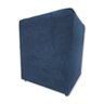 Puff Banqueta Quadrado Cubo Decorativo Courino e Suede Azul Marinho Suede - 3