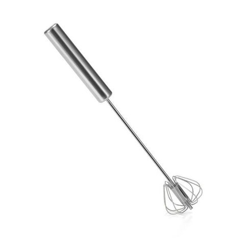 Batedor De Ovos Semi Automático Fouet Profissional Inox 31cm