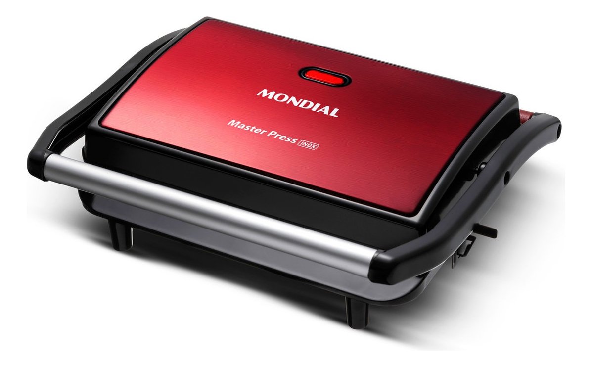 Press Grill Master Press, Mondial, Vermelho/inox, 1000w, 220v - Pg-01-rc - 8