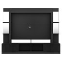 Ver imagem 3 de Estante Tv 65" Prateleiras C/ Espelho Oslo Multimóveis V3393 Preta Preto
