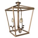 Ver imagem 5 de Luminaria De Ferro Estilo Lampião Decorativo para Área Gourmet Libertas Rosas Artesanato Dourado