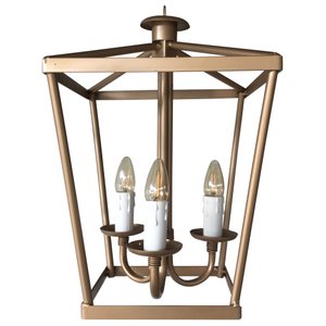 Luminaria De Ferro Estilo Lampião Decorativo para Área Gourmet Libertas Rosas Artesanato Dourado