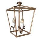 Ver imagem 3 de Luminaria De Ferro Estilo Lampião Decorativo para Área Gourmet Libertas Rosas Artesanato Dourado