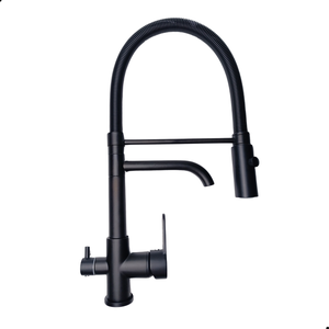 Torneira Cozinha Gourmet Preta Premium com Entrada P/ Filtro
