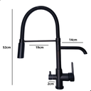 Ver imagem 6 de Torneira Cozinha Gourmet Preta Premium com Entrada P/ Filtro