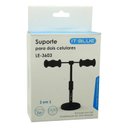 Ver imagem 1 de Suporte Duplo de Mesa para Celular Reunião Gravação Ligação