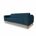 Ver imagem 3 de Sofá Living Átila Velusoft Azul Marinho, 2,10 Metros, Design Retrô.