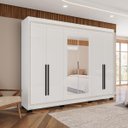 Ver imagem 1 de Roupeiro Casal Valência 6 Portas com Espelho 242x214cm Branco 240852