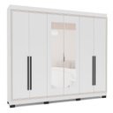 Ver imagem 2 de Roupeiro Casal Valência 6 Portas com Espelho 242x214cm Branco 240852