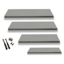 Ver imagem 1 de Kit 4 Prateleiras Reta 20/30/40/50 Nicho Mdf Suporte Decoração - Cinza