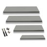 Kit 4 Prateleiras Reta 20/30/40/50 Nicho Mdf Suporte Decoração - Cinza - 1
