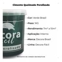 Ver imagem 5 de Cimento Queimado com Efeito Perolizado Decora Fácil 1kg - Verde Brasil