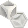 Forma 3D Abs 2 Mm Virgem Gesso Cimenticio 3d F258 Sextavada - 1