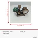 Ver imagem 5 de Relógio Decorativo de Metal Verde 17x25x10cm Parede Mesa Decoração Sala Cozinha