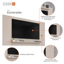 Ver imagem 4 de Painel Esmeralda para Tv até 50 Polegadas Moderno e Elegante - 3 Cores:off White