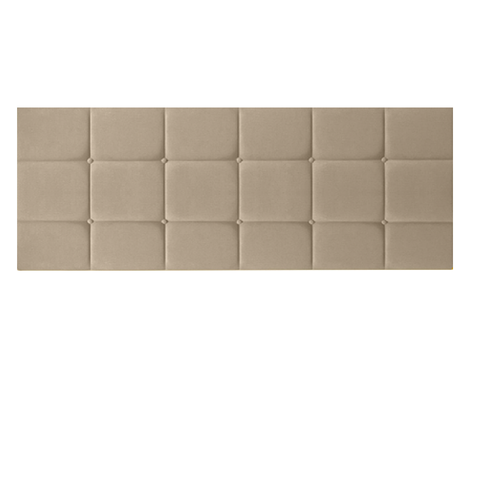 Cabeceira Suspensa Almofada Cama Casal Box Queen King 160x55 Modelo Calipha Areia