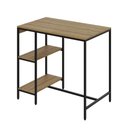 Ver imagem 1 de Mesa Bistrô 100x60x92cm com 2 Banquetas Tub Tucjbi1060.2b Lâmina Mel Est.preta