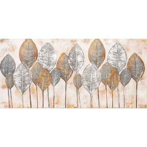 Quadro Decorativo Botânico Folhas, Tela em Canvas na Horizontal, ideal  ambiente de Sala e Quarto