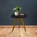 Ver imagem 6 de Mesinha Pequena Pé Palito Retro Organica Madeira Decoração Porta Objeto Sala Quarto Mdf Branco Preto