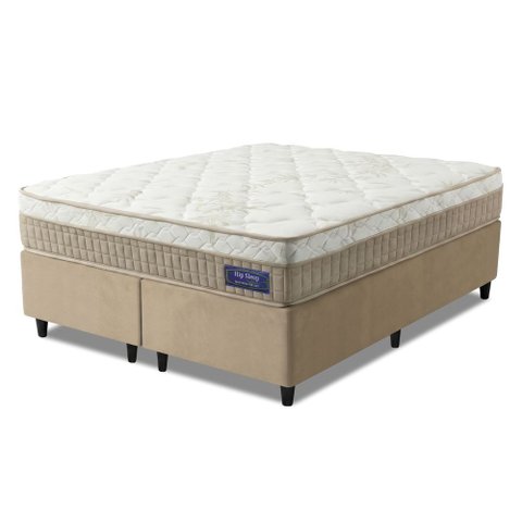 Cama Box Colchão King Molas Ensacadas Euro In Natural Confort 193x203x63cm