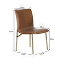 Ver imagem 4 de Cadeira de Jantar Estofada e Pés de Ferro Multimóveis Cr50096