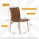 Ver imagem 3 de Cadeira de Jantar Estofada e Pés de Ferro Multimóveis Cr50096