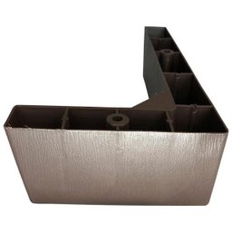 Kit 16 Pé Cantoneira Canto Sofá Poltrona Tabaco 12x21cm - 3