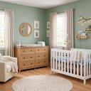 Ver imagem 2 de Quarto Bebê Berço Bbi-56 Colchão+Cômoda Cvc Dm-217 Ditália
