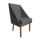 Ver imagem 2 de Cadeira Para Sala De Jantar Ana Pés Palito Suede Grafite - D'Classe Decor