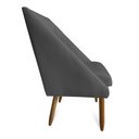 Ver imagem 3 de Cadeira Para Sala De Jantar Ana Pés Palito Suede Grafite - D'Classe Decor