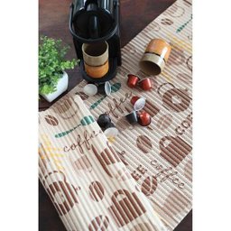 Passadeira Antiderrapante Tropical Coffe Bege 0,43x1,30M - Kapazi - 2