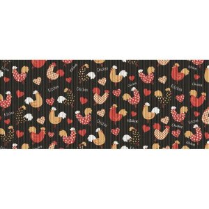 Tapete Antiderrapante Tropical 43cm X 130cm Galinhas Black Kapazi