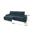 Ver imagem 2 de Sofá Connect Premium 2,00m Assento Retrátil/reclinável com Porta Copos e Entrada Usb Suede Petró