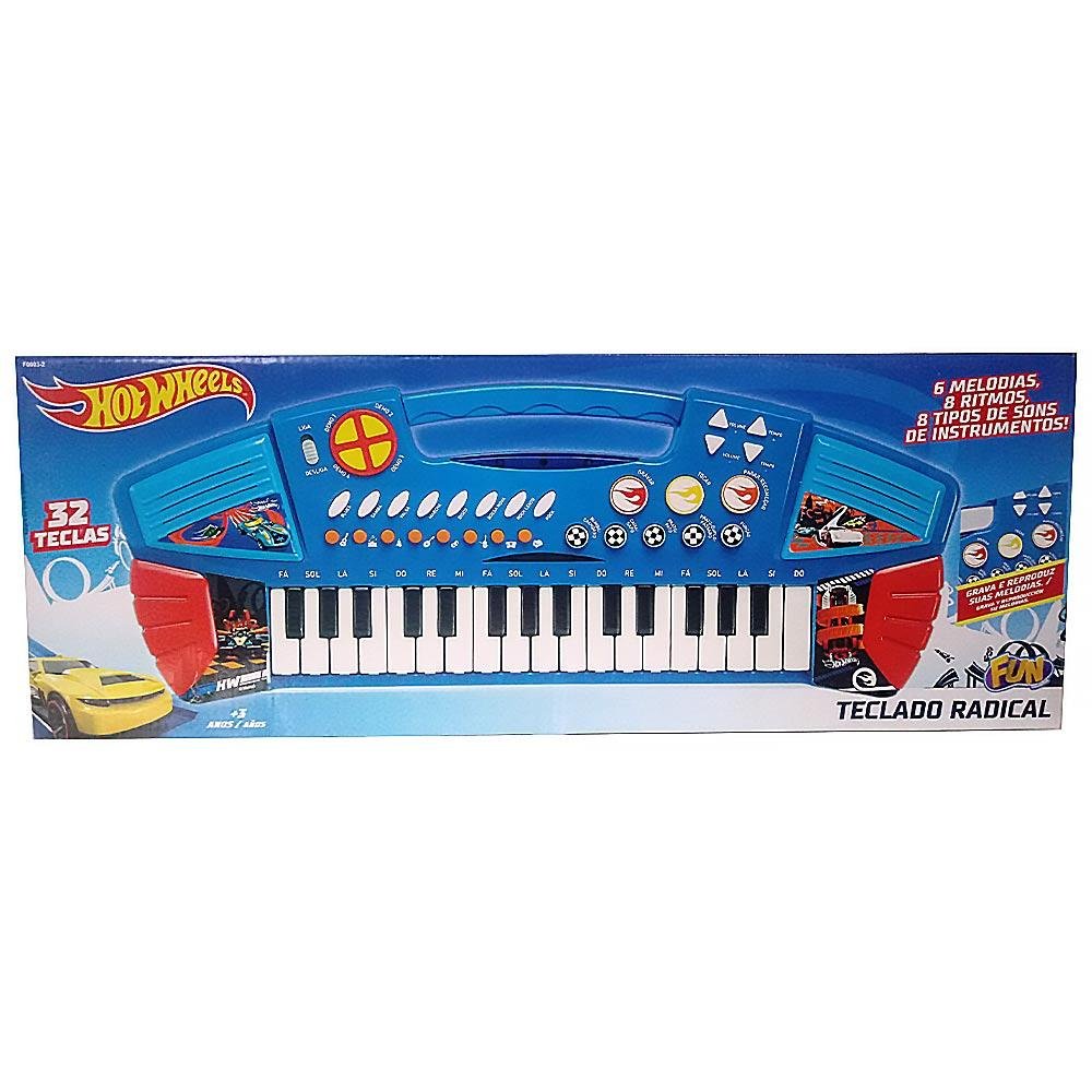 Teclado Piano Musical Brinquedo Infantil Divertido Som Luzes Carrossel