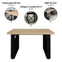 Ver imagem 4 de Mesa Escrivaninha Tampo Tamburato 135 cm Carvalho Preto Artany