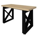 Ver imagem 1 de Mesa Escrivaninha Tampo Tamburato 135 cm Carvalho Preto Artany