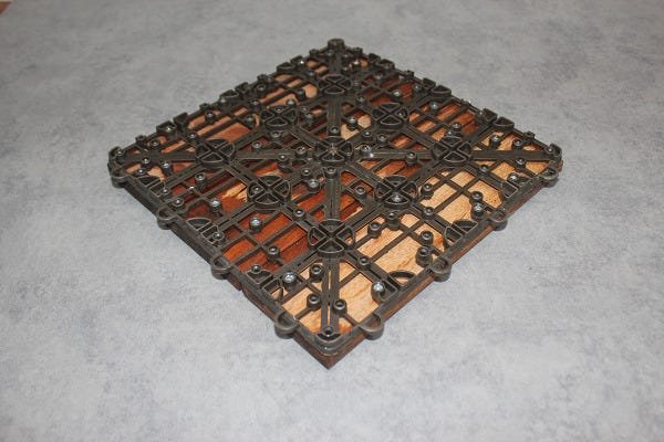 Deck Modular 3 Ripas 30x30 Kit 72 Peças (6M²) - 6